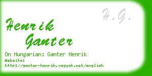 henrik ganter business card